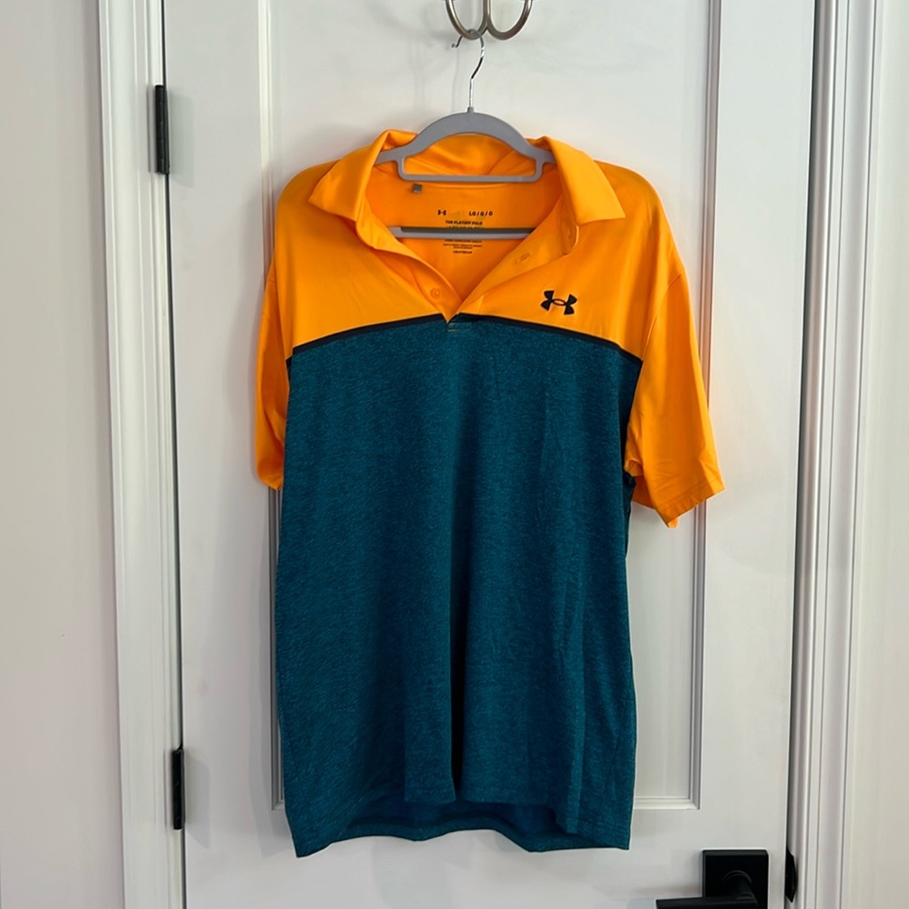 Mens under armour golf polo grey